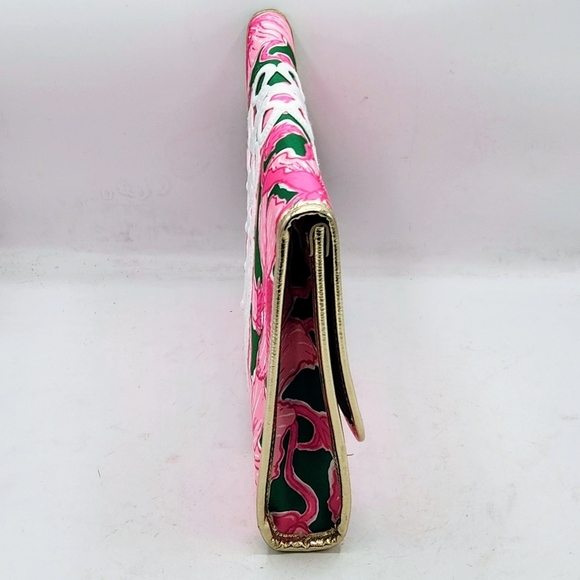 Lilly Pulitzer GWP Envelope Pouch Kelly Green Hibis Kiss - Picture 8 of 13